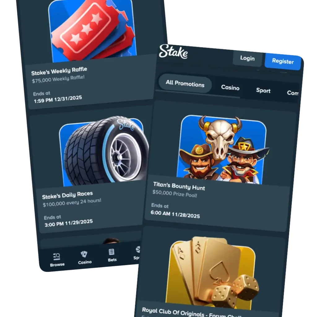 Mobile app interface - bonus offers