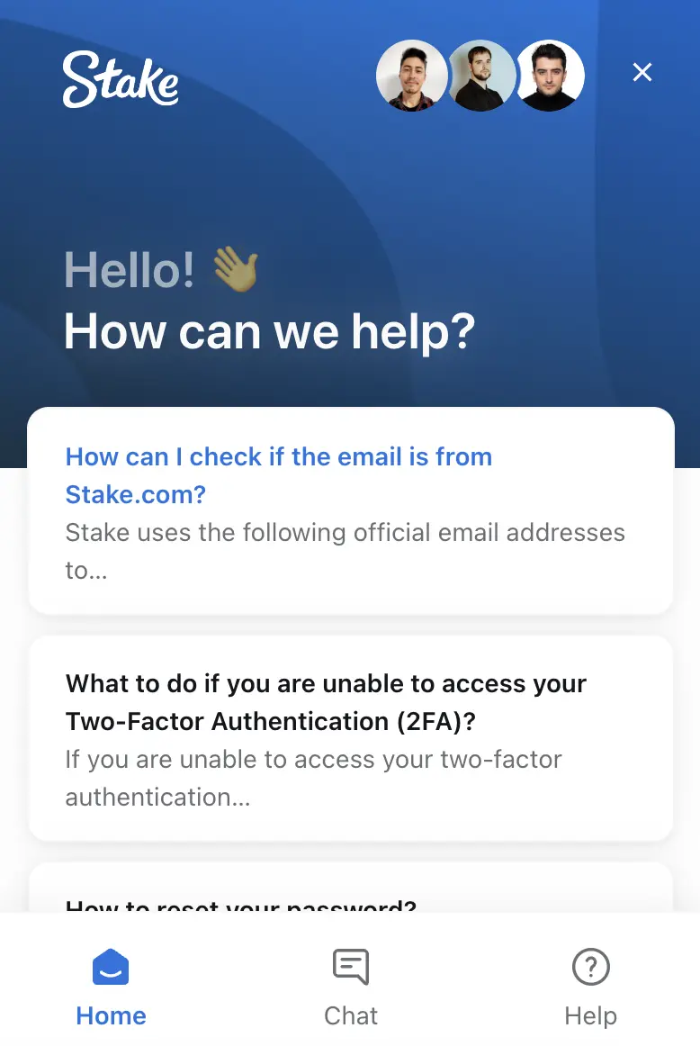 Stake help desk - screen illustration